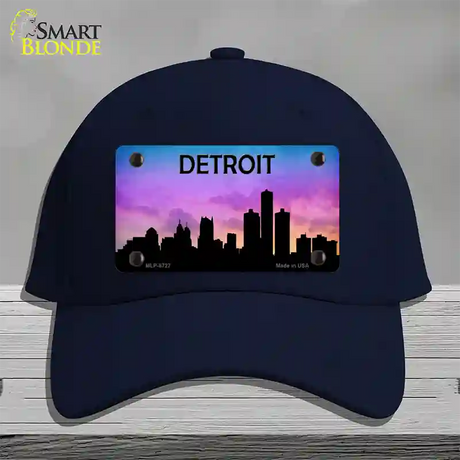 Detroit Silhouette Novelty License Plate Hat Cotton / Navy