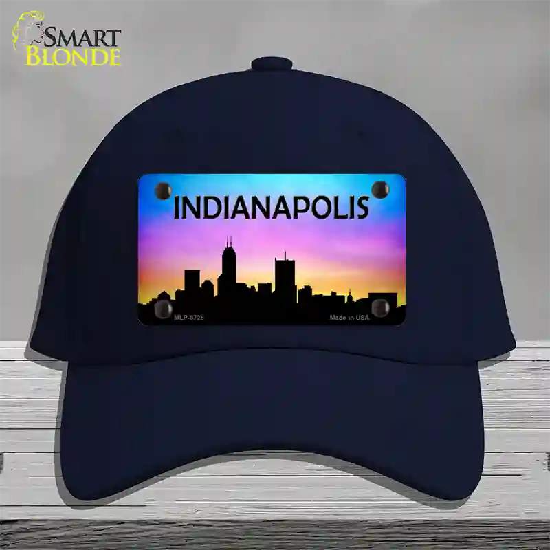 Indianapolis Silhouette Novelty License Plate Hat Cotton / Navy