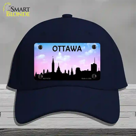 Ottawa Silhouette Novelty License Plate Hat Cotton / Navy