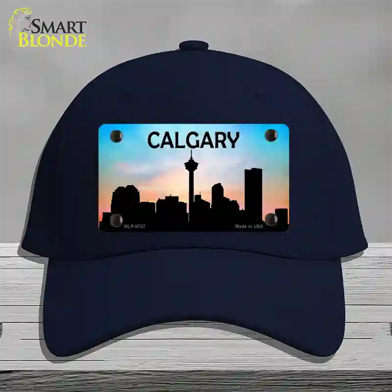 Calgary Silhouette Novelty License Plate Hat Cotton / Navy