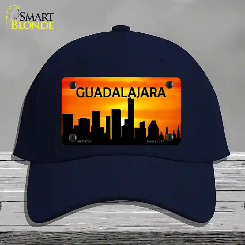 Guadalajara Silhouette Novelty License Plate Hat Cotton / Navy