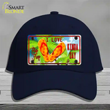 I Love Flip Flop Novelty License Plate Hat Cotton / Navy