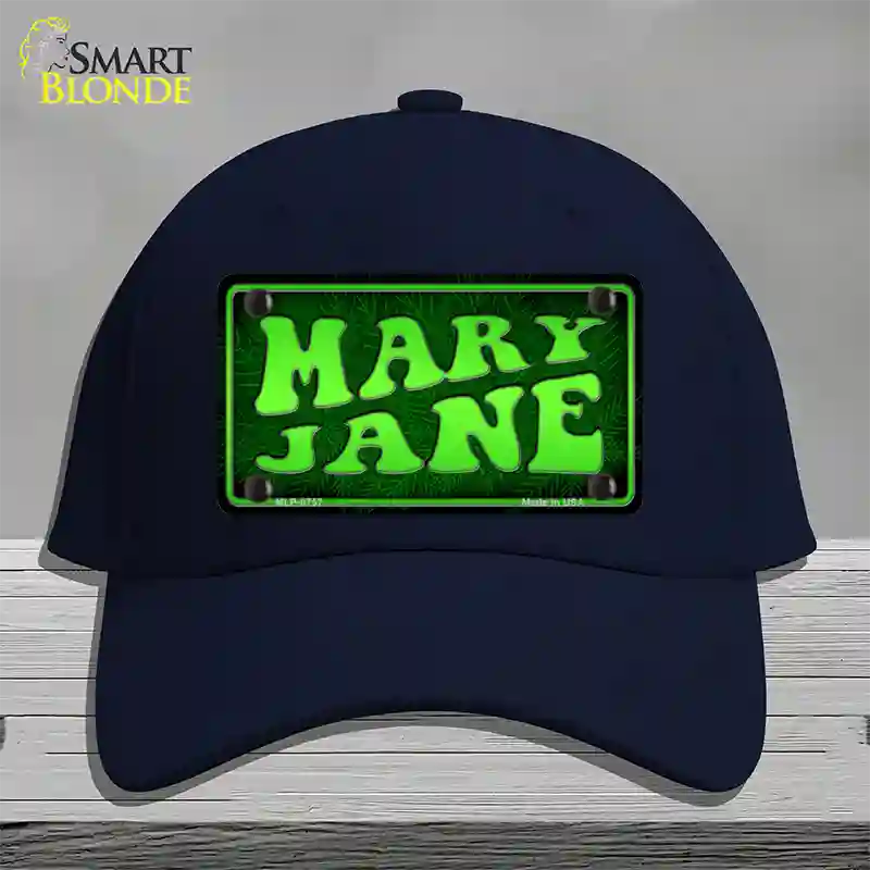 Mary Jane Novelty License Plate Hat Cotton / Navy