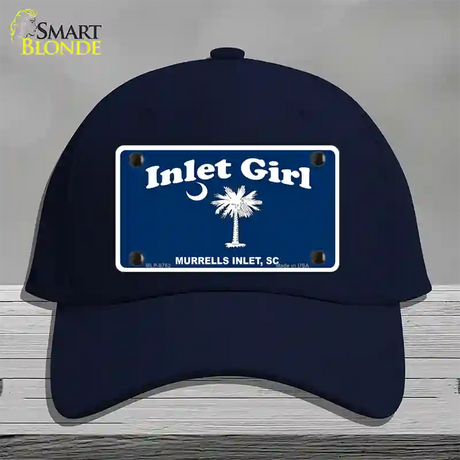 Inlet Girl Novelty License Plate Hat Cotton / Navy