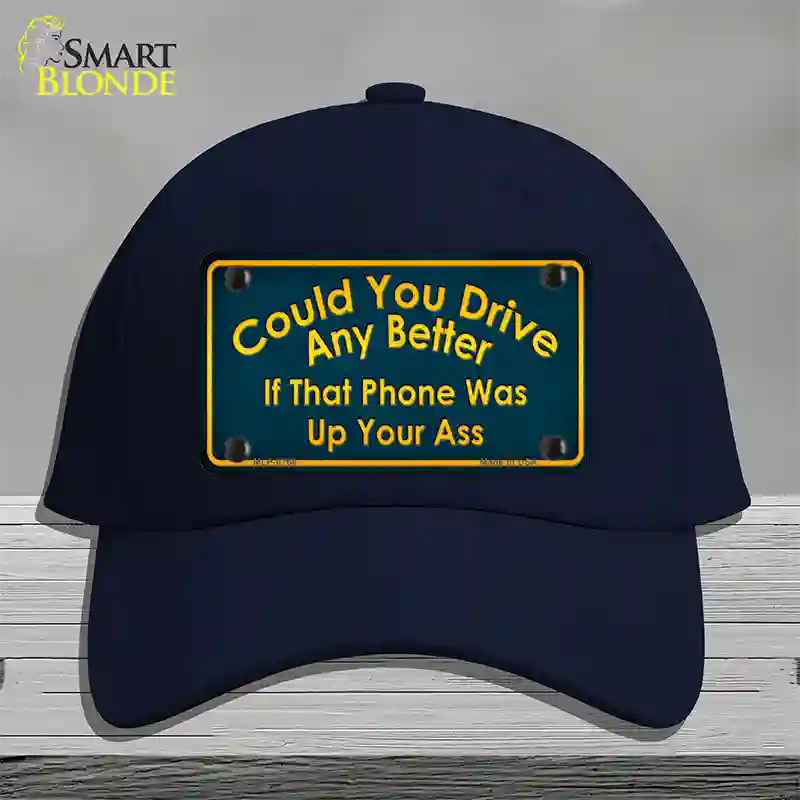 Could You Drive Novelty License Plate Hat Cotton / Navy