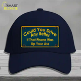 Could You Drive Novelty License Plate Hat Cotton / Navy