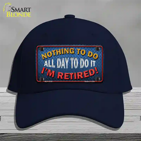 Nothing To Do Novelty License Plate Hat Cotton / Navy