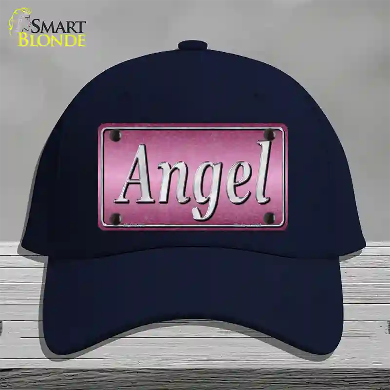 Angel Pink Novelty License Plate Hat Cotton / Navy