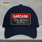 Sarcasm Novelty License Plate Hat Cotton / Navy