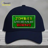 Zombies Love Me Novelty License Plate Hat Cotton / Navy