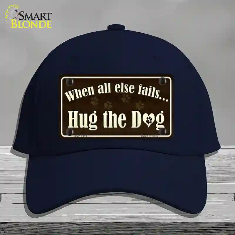 Hug The Dog Novelty License Plate Hat Cotton / Navy