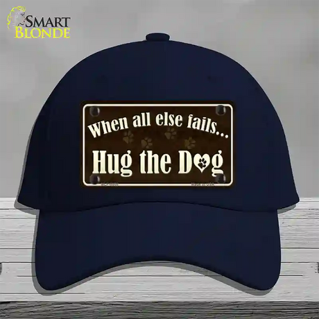 Hug The Dog Novelty License Plate Hat Cotton / Navy