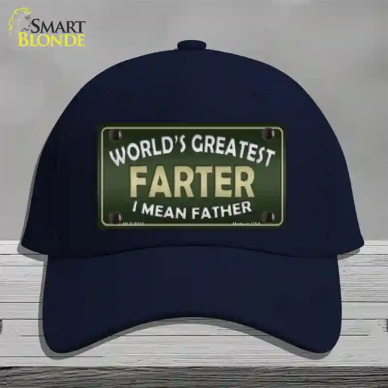 Greatest Farter Novelty License Plate Hat Cotton / Navy