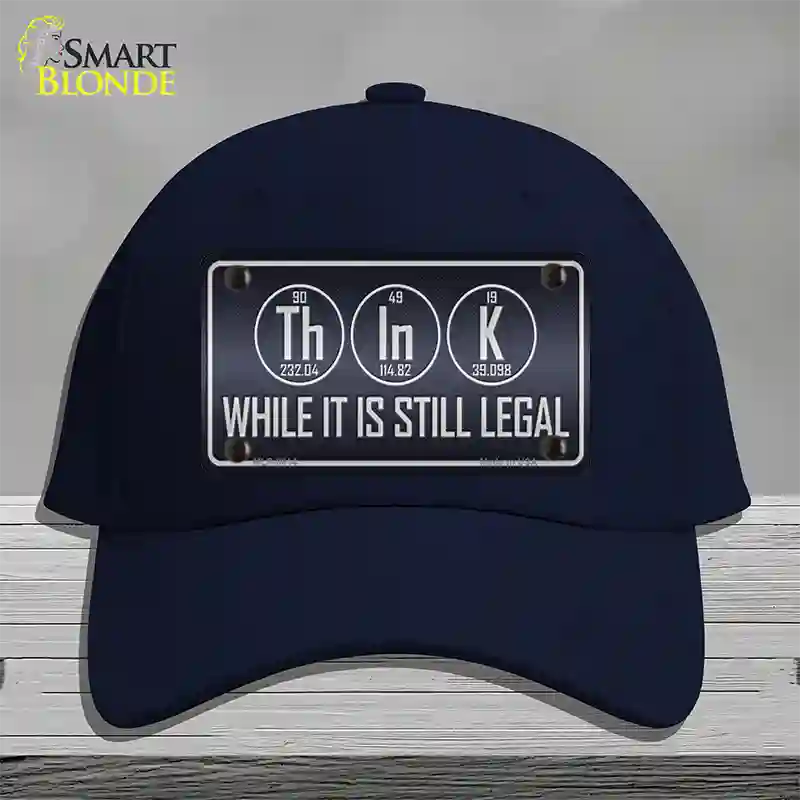 Think Novelty License Plate Hat Cotton / Navy