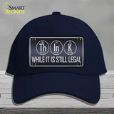 Think Novelty License Plate Hat Cotton / Navy