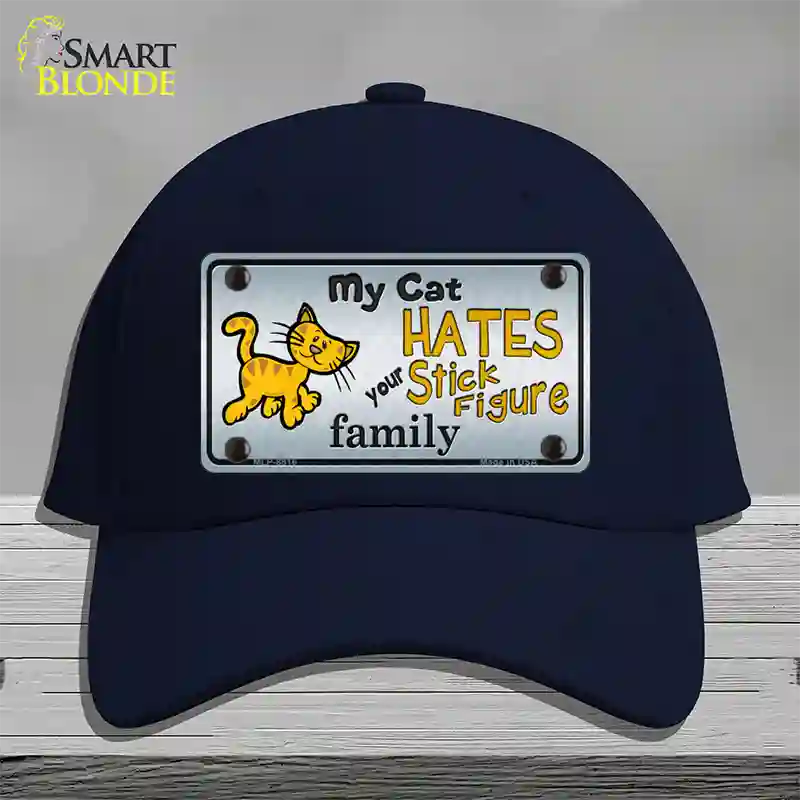 My Cat Hates Novelty License Plate Hat Cotton / Navy