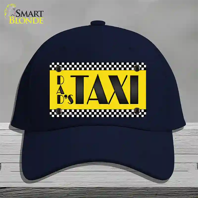 Dads Taxi Novelty License Plate Hat Cotton / Navy