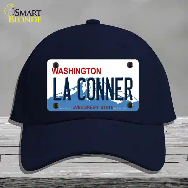 La Conner Washington Novelty License Plate Hat Cotton / Navy