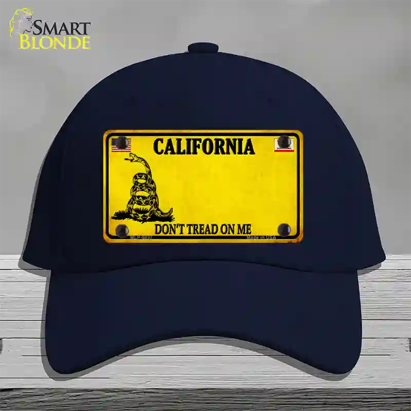 California Dont Tread On Me Novelty License Plate Hat Cotton / Navy