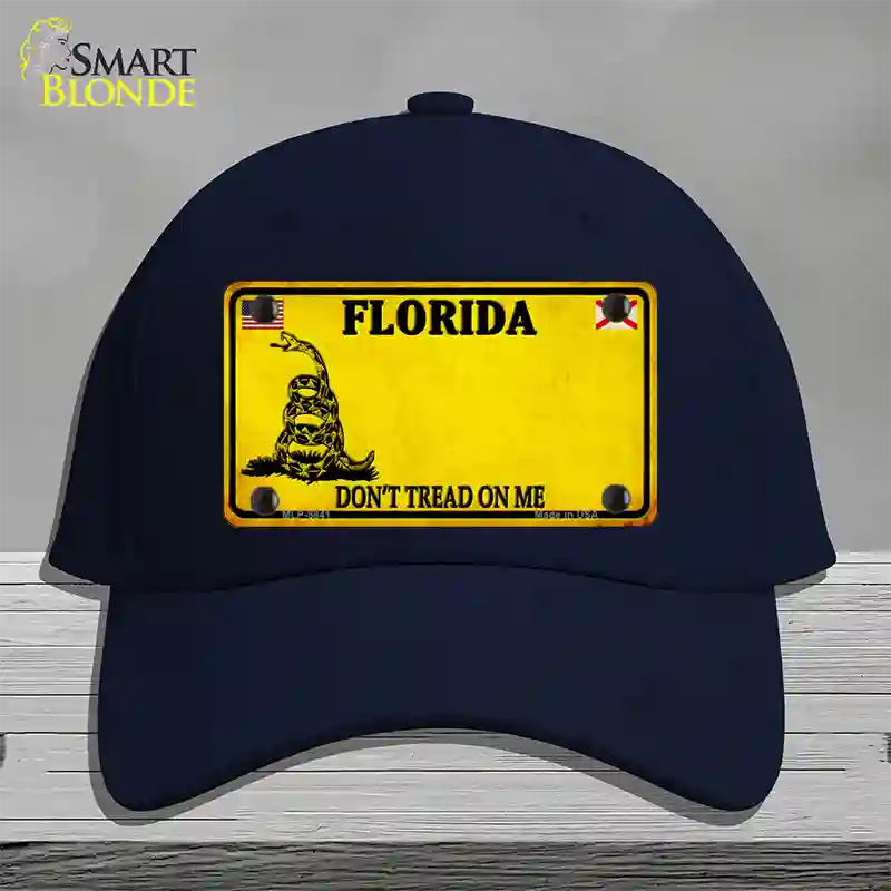 Florida Dont Tread On Me Novelty License Plate Hat Cotton / Navy