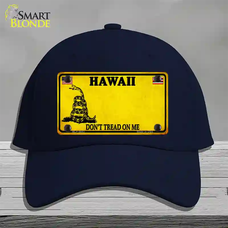 Hawaii Dont Tread On Me Novelty License Plate Hat Cotton / Navy