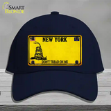 New York Dont Tread On Me Novelty License Plate Hat Cotton / Navy