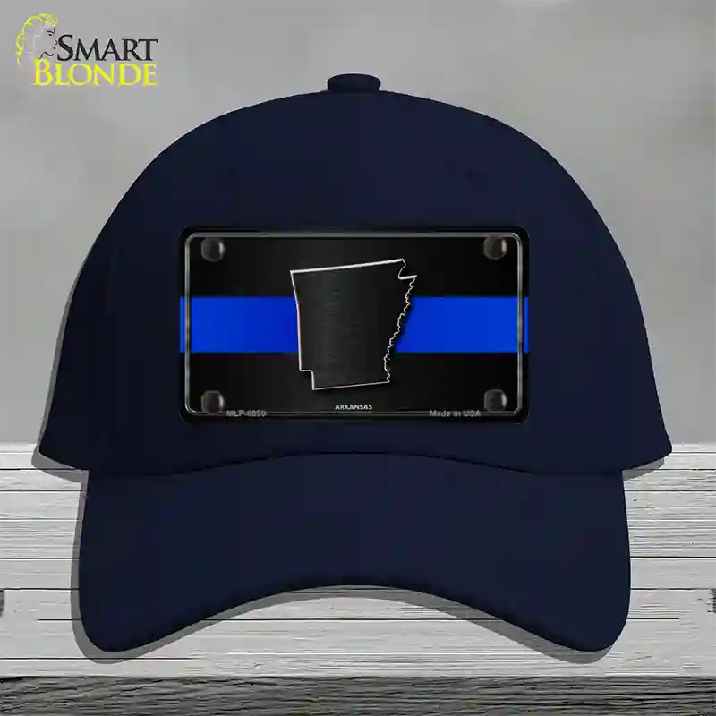 Arkansas Thin Blue Line Novelty License Plate Hat Cotton / Navy