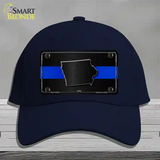 Iowa Thin Blue Line Novelty License Plate Hat Cotton / Navy