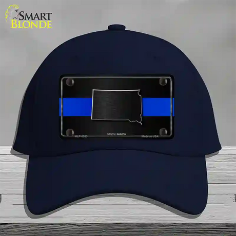 South Dakota Thin Blue Line Novelty License Plate Hat Cotton / Navy