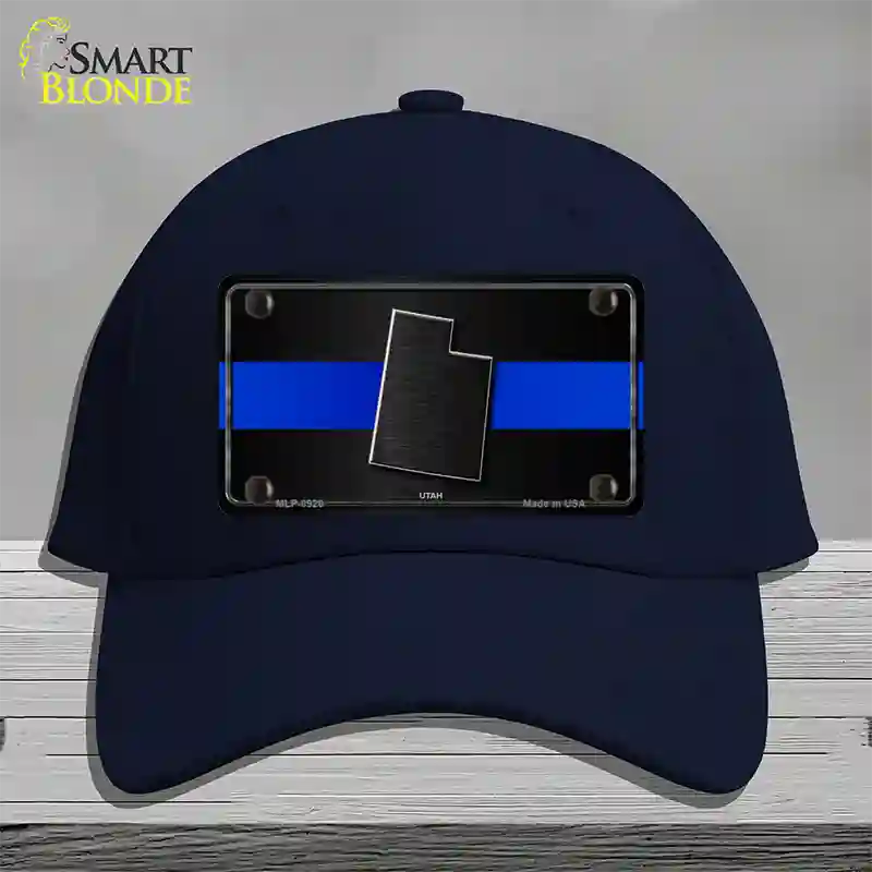 Utah Thin Blue Line Novelty License Plate Hat Cotton / Navy