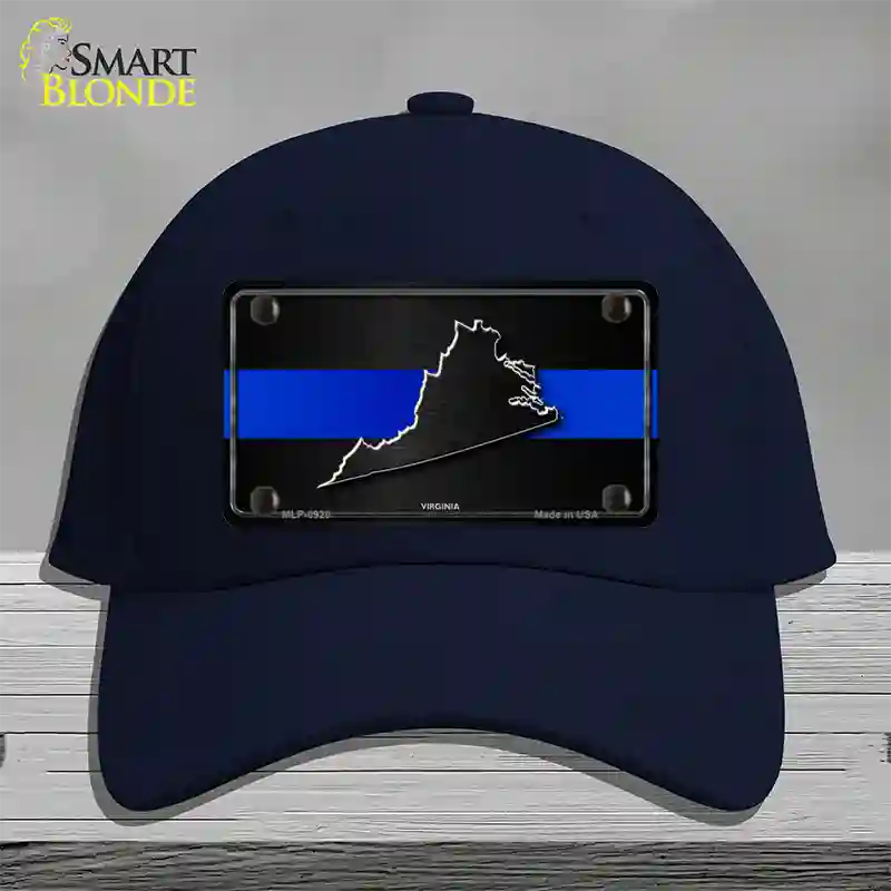 Virginia Thin Blue Line Novelty License Plate Hat Cotton / Navy