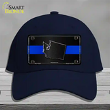 Washington Thin Blue Line Novelty License Plate Hat Cotton / Navy