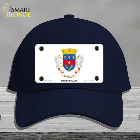 Saint Barthelemy Novelty License Plate Hat Cotton / Navy