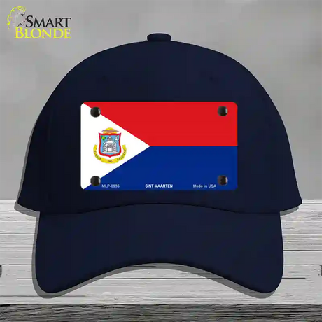 Sint Maarten Novelty License Plate Hat Cotton / Navy