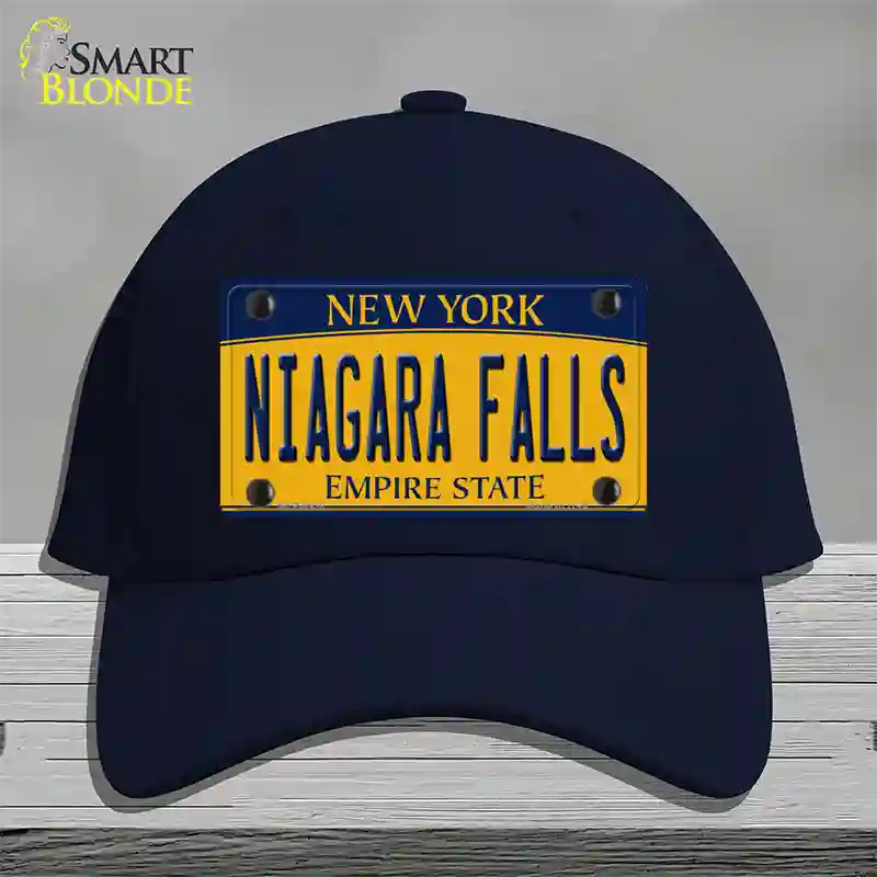 Niagara Falls New York Novelty License Plate Hat Cotton / Navy