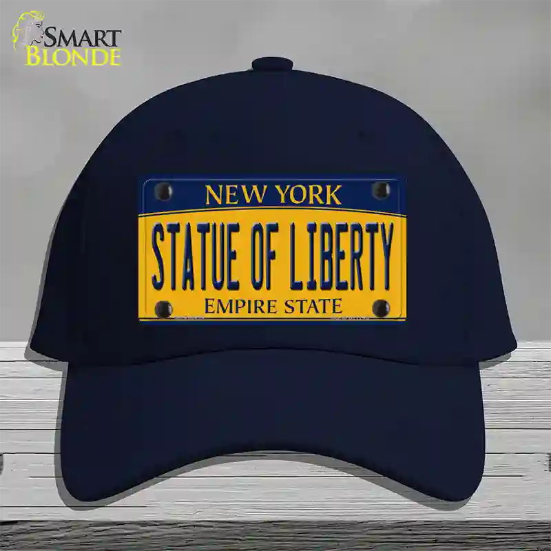 Statue of Liberty New York Novelty License Plate Hat Cotton / Navy