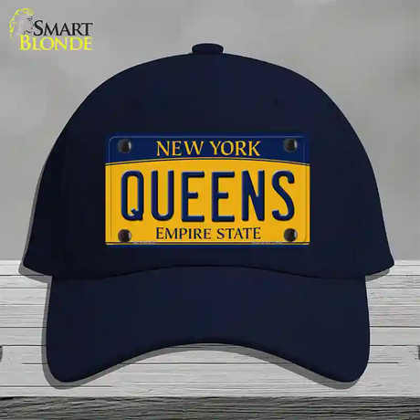 Queens New York Novelty License Plate Hat Cotton / Navy