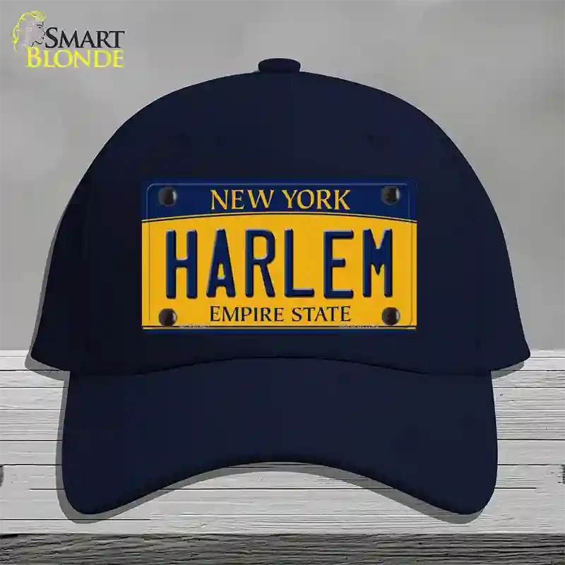 Harlem New York Novelty License Plate Hat Cotton / Navy