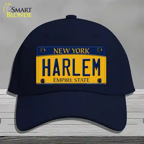 Harlem New York Novelty License Plate Hat Cotton / Navy