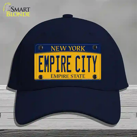 Empire City New York Novelty License Plate Hat Cotton / Navy