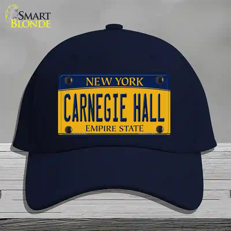 Carnegie Hall New York Novelty License Plate Hat Cotton / Navy