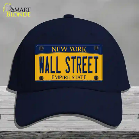 Wall Street New York Novelty License Plate Hat Cotton / Navy