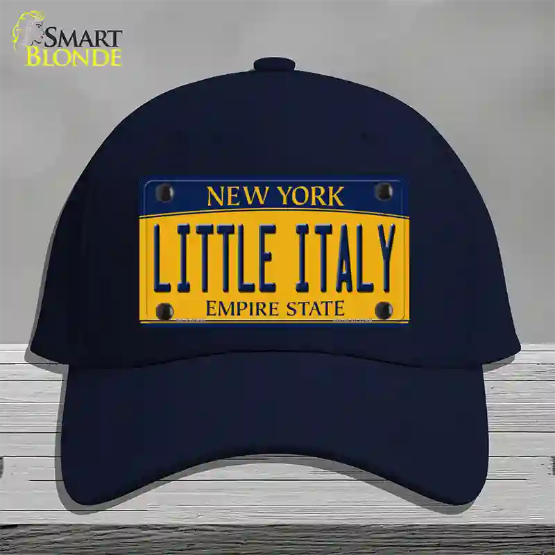 Little Italy New York Novelty License Plate Hat Cotton / Navy