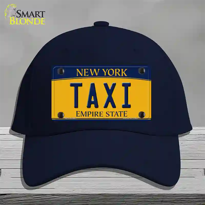 Taxi New York Novelty License Plate Hat Cotton / Navy