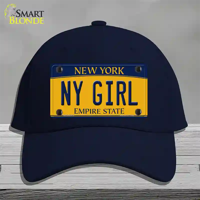 NY Girl New York Novelty License Plate Hat Cotton / Navy