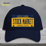 Stock Market Yellow New York Novelty License Plate Hat Cotton / Navy