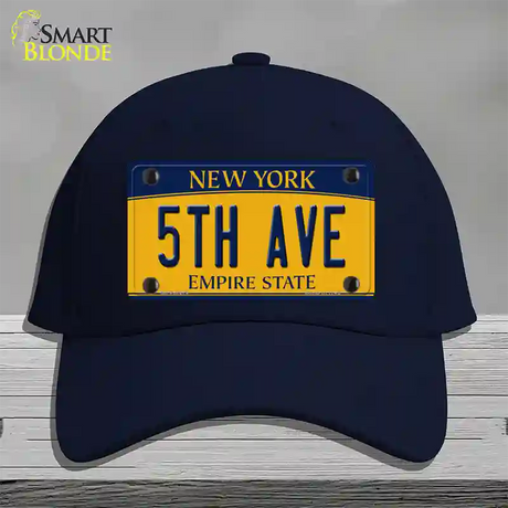 5th Ave New York Novelty License Plate Hat Cotton / Navy