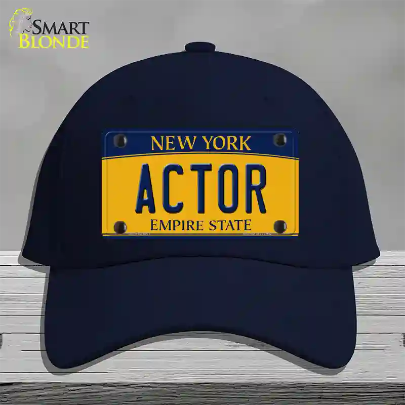 Actor New York Novelty License Plate Hat Cotton / Navy