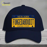 Fuhgedaboudit New York Novelty License Plate Hat Cotton / Navy