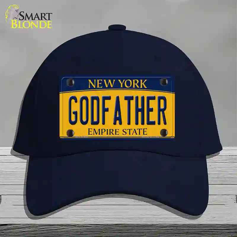 Godfather New York Novelty License Plate Hat Cotton / Navy